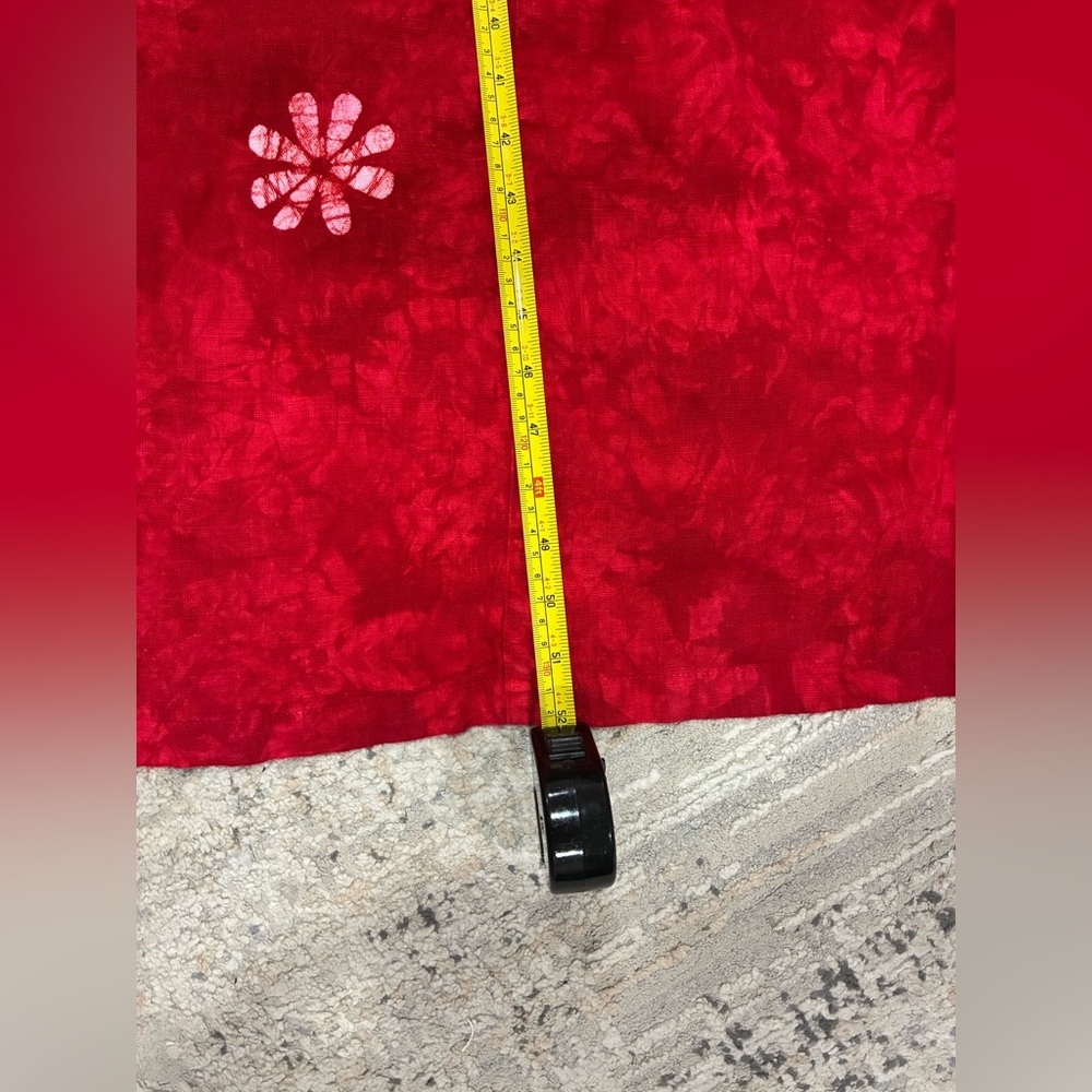 Blue Cactus - BOHO 100% Linen Red Dress | Size 2X - Picture 5 of 6
